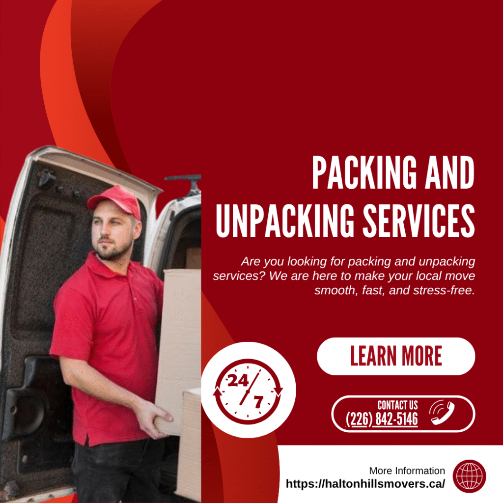 moving and storage in Halton Hills