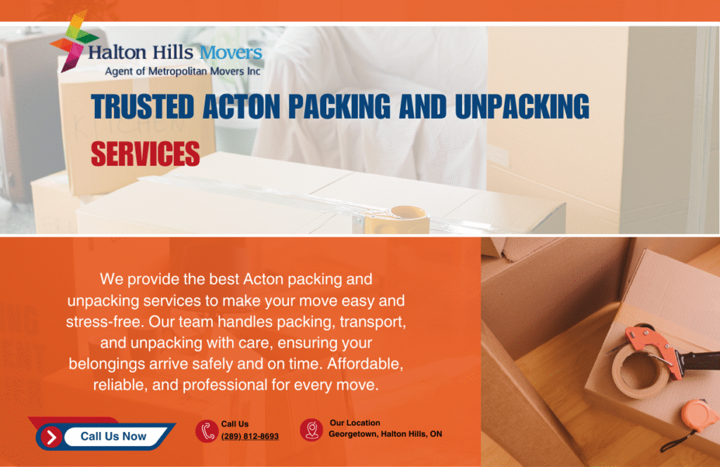 Packing and Unpacking services in Acton