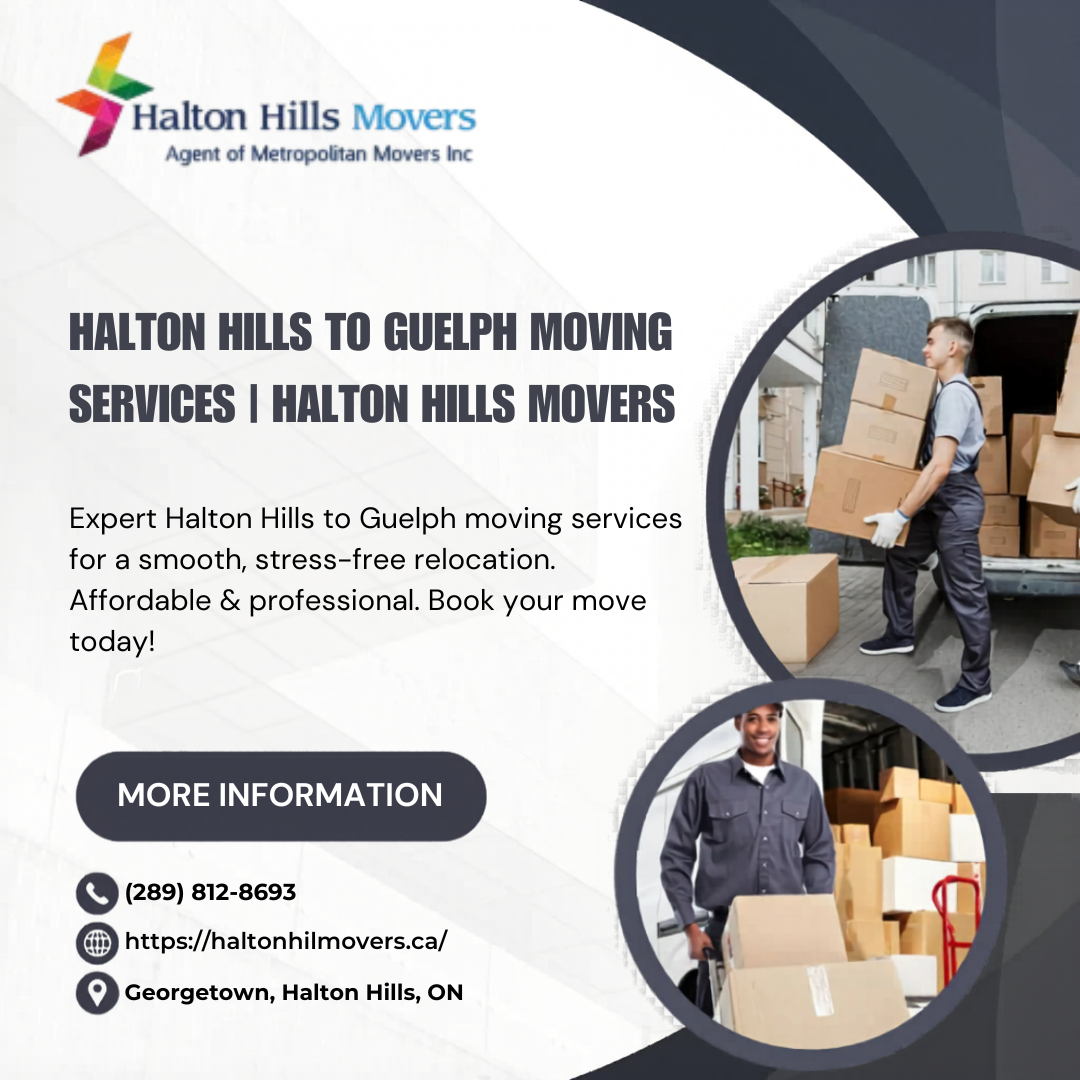 Halton Hills to Guelph local moving services