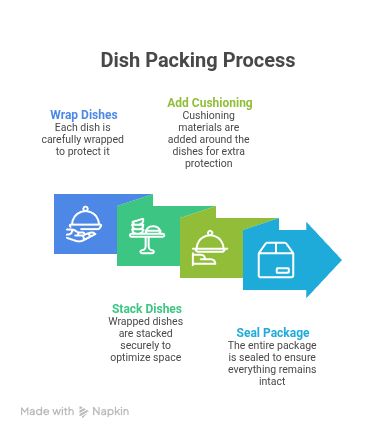 how do you pack dishes for moving