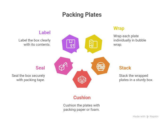how to pack plates moving